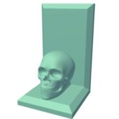 Bookend Human Skull Sculpt