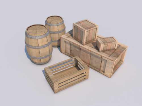 Boxes Cretes Barrels