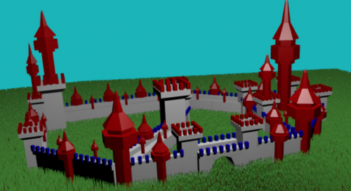 Lowpoly Cartoon Castle