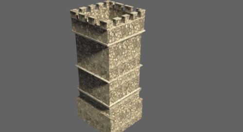 Building Stone Castle Tower
