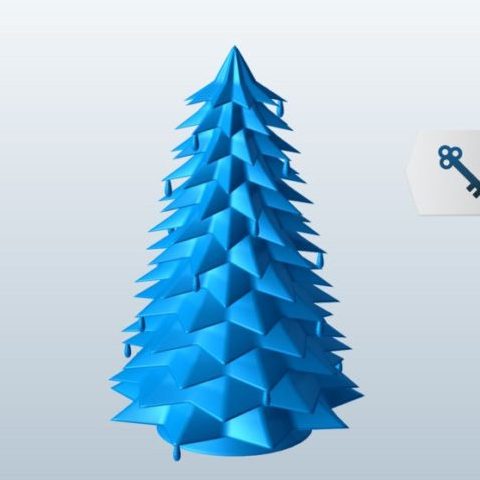 Christmas Tree Light Crystal Decor 3D Model - .Obj, .Stl - 123Free3DModels