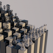 Glass Material Chess Futuristic