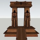 Antique Temple Stone Portal