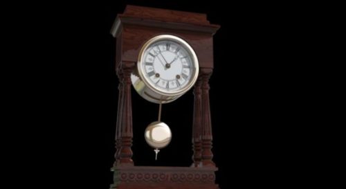 Old Wooden Desk Clock