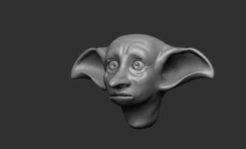 Dobby Head Character 3D Model - .Fbx - 123Free3DModels