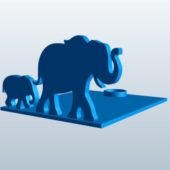 Elephant Walking Printing