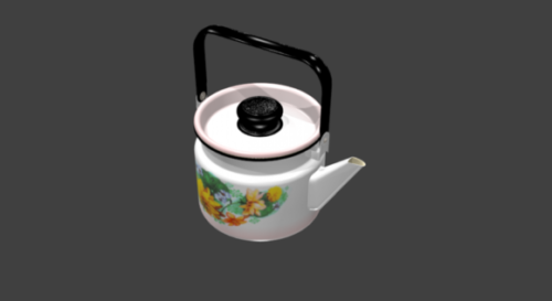 Asian Enameled Teapot