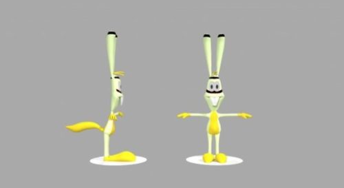 Funny Rabbit Character