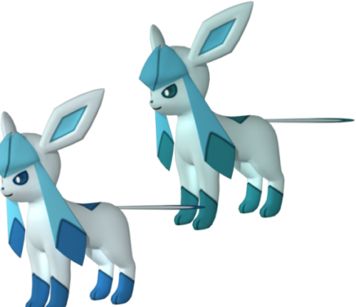 Glaceon Pokemon Character 3d Model Dae Fbx 123free3dmodels