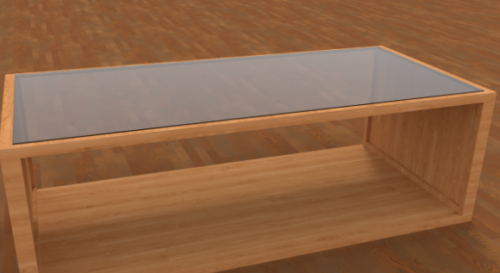 Glass And Wood Table