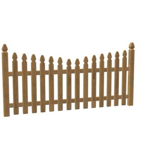 Gothic Wooden Picket Fence