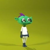 Green Alien Character