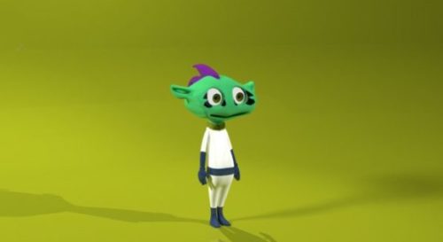 Green Alien Character