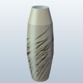 Decorative Vase With Lines Pattern