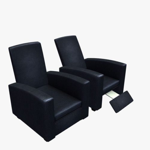 Leather Recliner Reclined