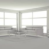 White Living Space Design
