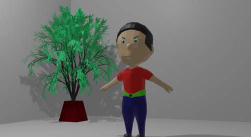 Low Poly Guy With Rigged