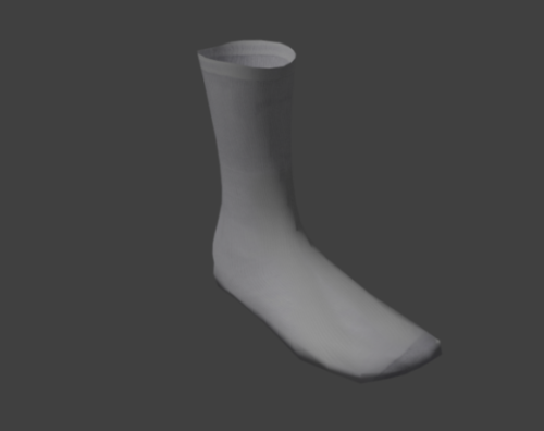 Low Poly Grey Sock