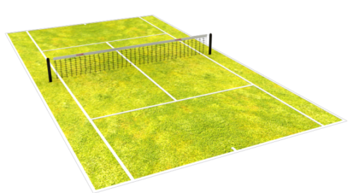 Low Poly Tennis Court Free 3D Model - .Obj - 123Free3DModels