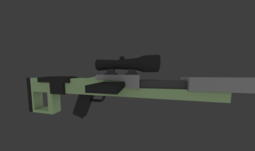 Low Poly Sniper Gun