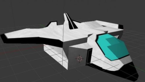 Low Poly Sci Fi Space Ship