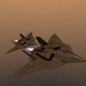 Low Poly Stealth Plane