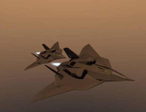 Low Poly Stealth Plane