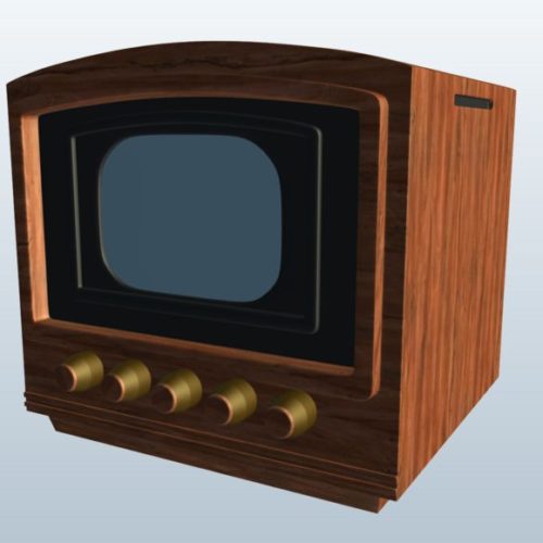 Wooden Old Television Set