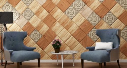 Living Room Wood Wall Decoration