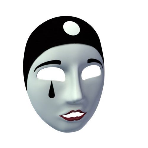 Scare Pierrot Mask