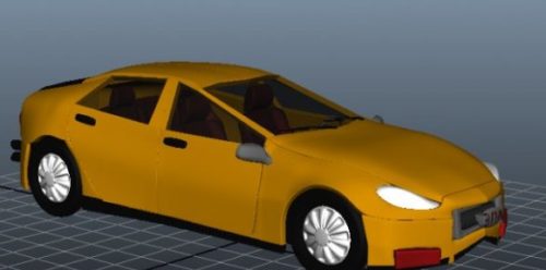 Yellow Racing Car
