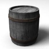 Rustic Wooden Barrel