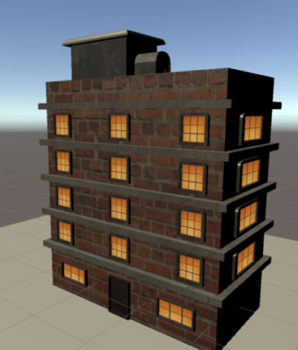 Simple Low Poly High Rise Building