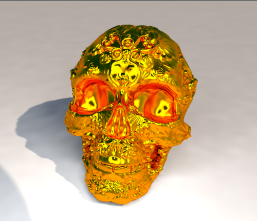Golden Skull Decoration