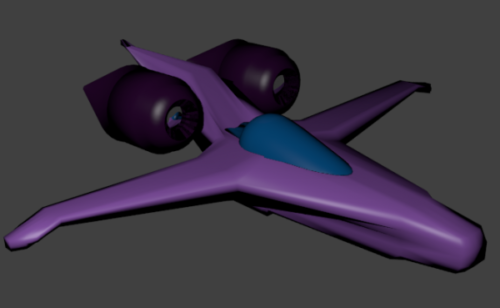 Purple Space Ship
