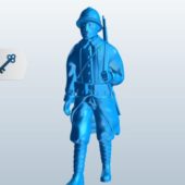 Soldier Walking With Rifle Character
