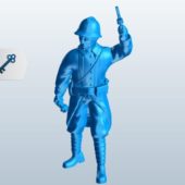 Soldier With Pistol Character