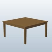 Straight Leg Square Table