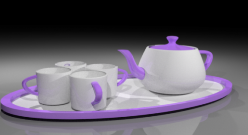 Porcelain Teapot And Cups