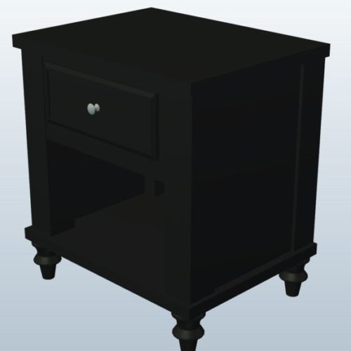 Traditional Night Stand Ebony Wooden