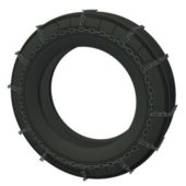 Truck Tire With Snow Chains