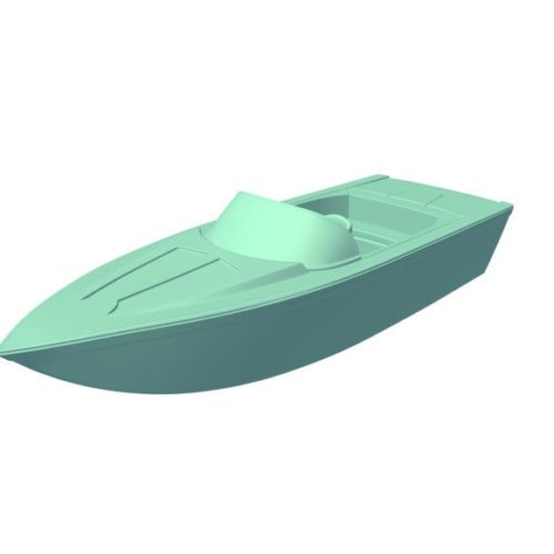 Low Poly Wakeboard Boat