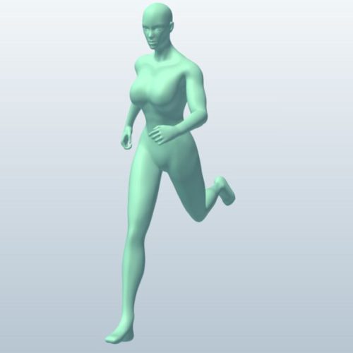 Woman Running Character
