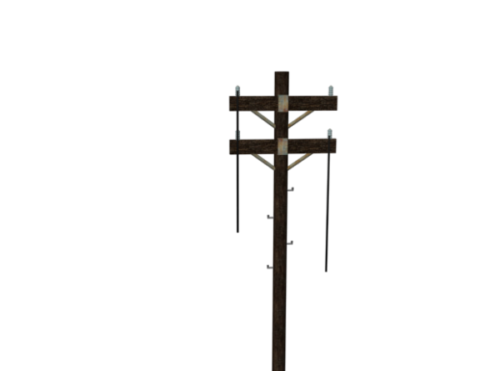 Old Wooden Power Pole