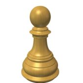 Wooden Chess Pawn