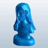 Young Woman With Flower Sculpt