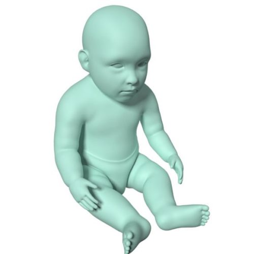 free baby woman 3d model