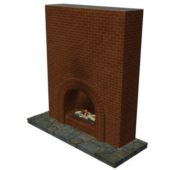Home Brick Fireplace