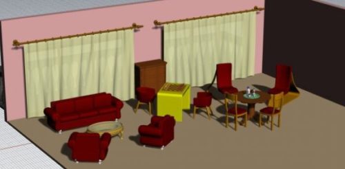 Living Room With Furniture Sets