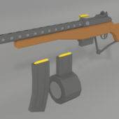 Low Poly Gun Weapon
